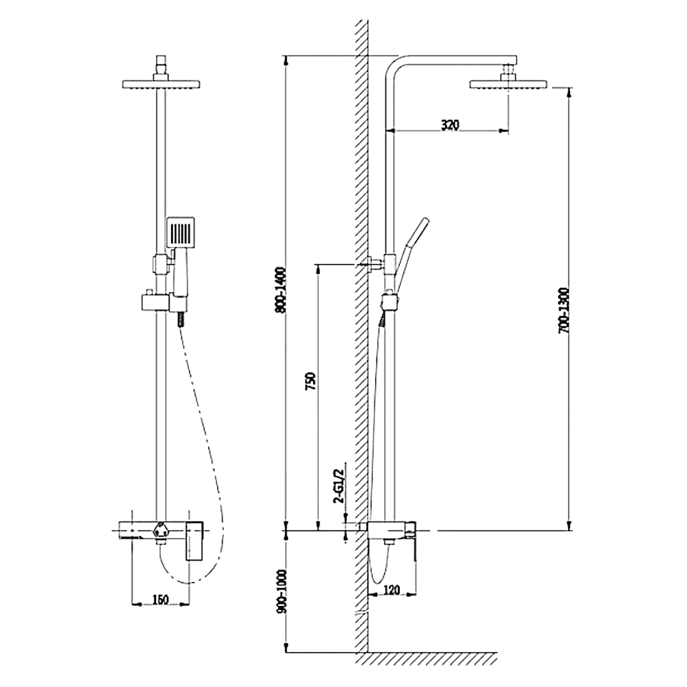 Душевая стойка Timo Selene SX-1041/00 хром