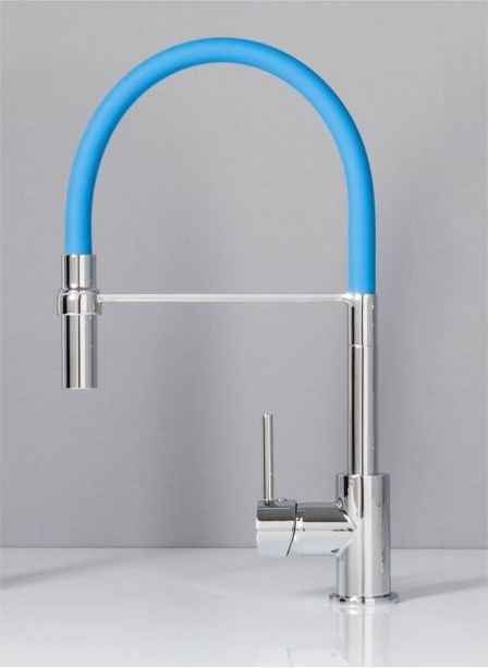 Смеситель для кухни Aquanet FF6215 синий / хром
