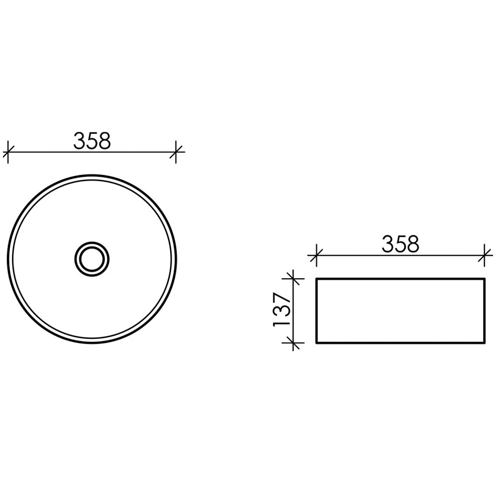 Раковина накладная Ceramica Nova Element CN6032MB черная матовая