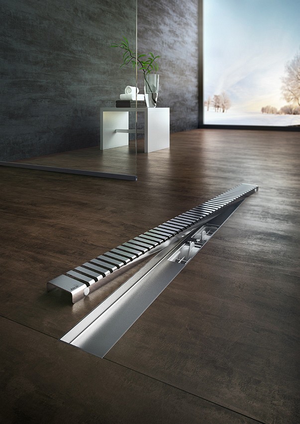 Душевой лоток AlcaPlast APZ1 750 с опорами, хром
