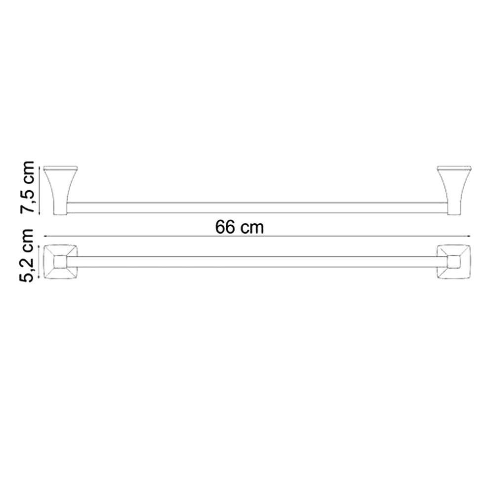 Полотенцедержатель Wasserkraft Wern K-2530 хром