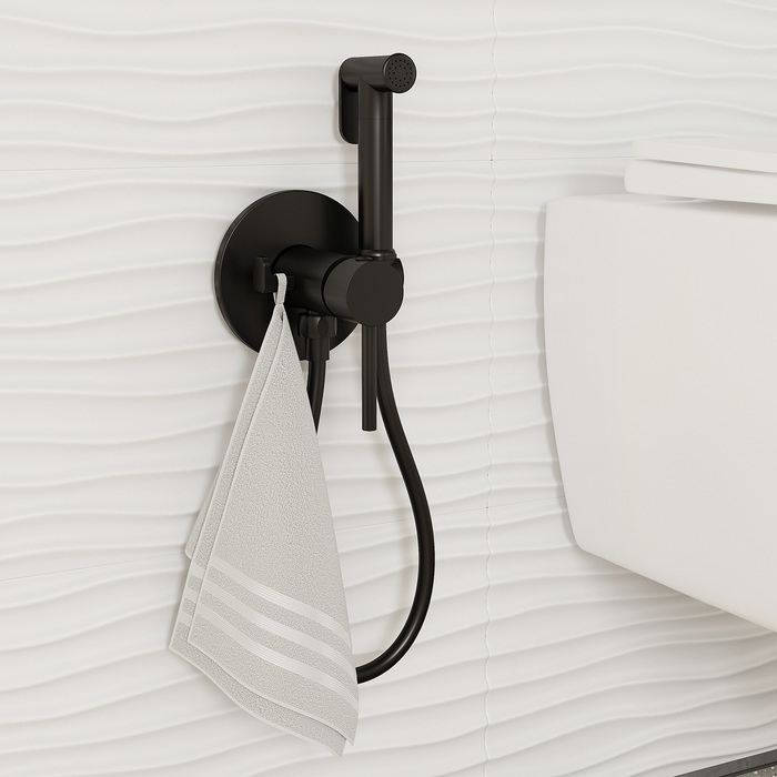 Гигиеническая лейка IDDIS Bidet Hand Shower 020BBLGi20 латунь, черная матовая
