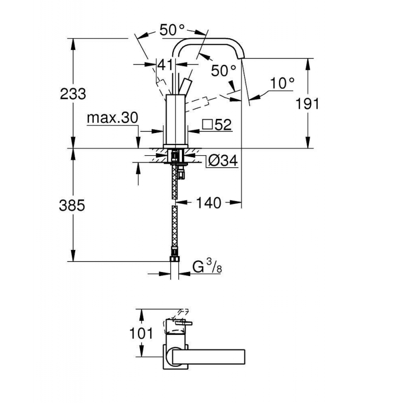 Смеситель для раковины Grohe Allure 23076000 хром