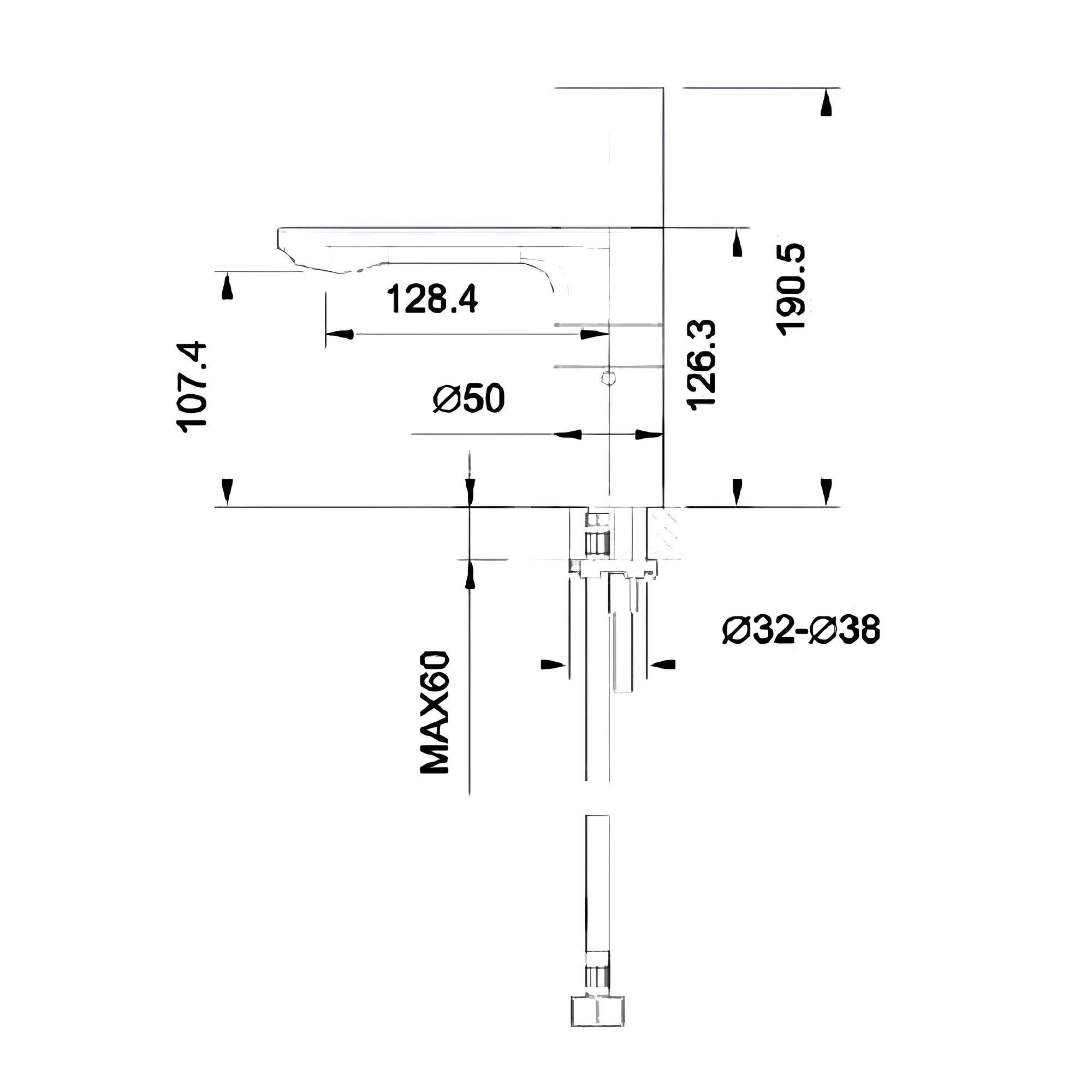 Смеситель для раковины Bravat F1440577BW-RBG-ENG черный / золото