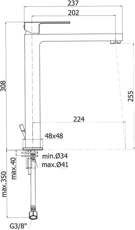 Смеситель для раковины Paffoni Light EL081CR хром