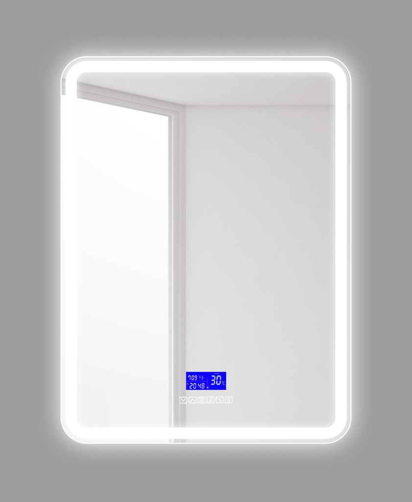Зеркало BelBagno 60 SPC-MAR-600-800-LED-TCH-RAD с подсветкой, bluetooth, термометром и радио