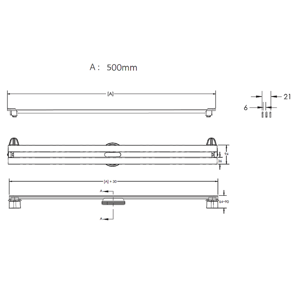 Душевой лоток Berges Super Slim 50 091078 хром