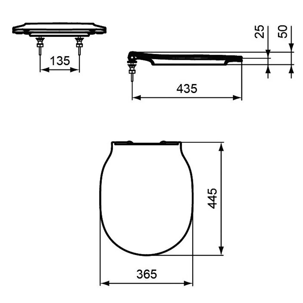 Крышка-сиденье Ideal Standard Connect Air E036501 белая