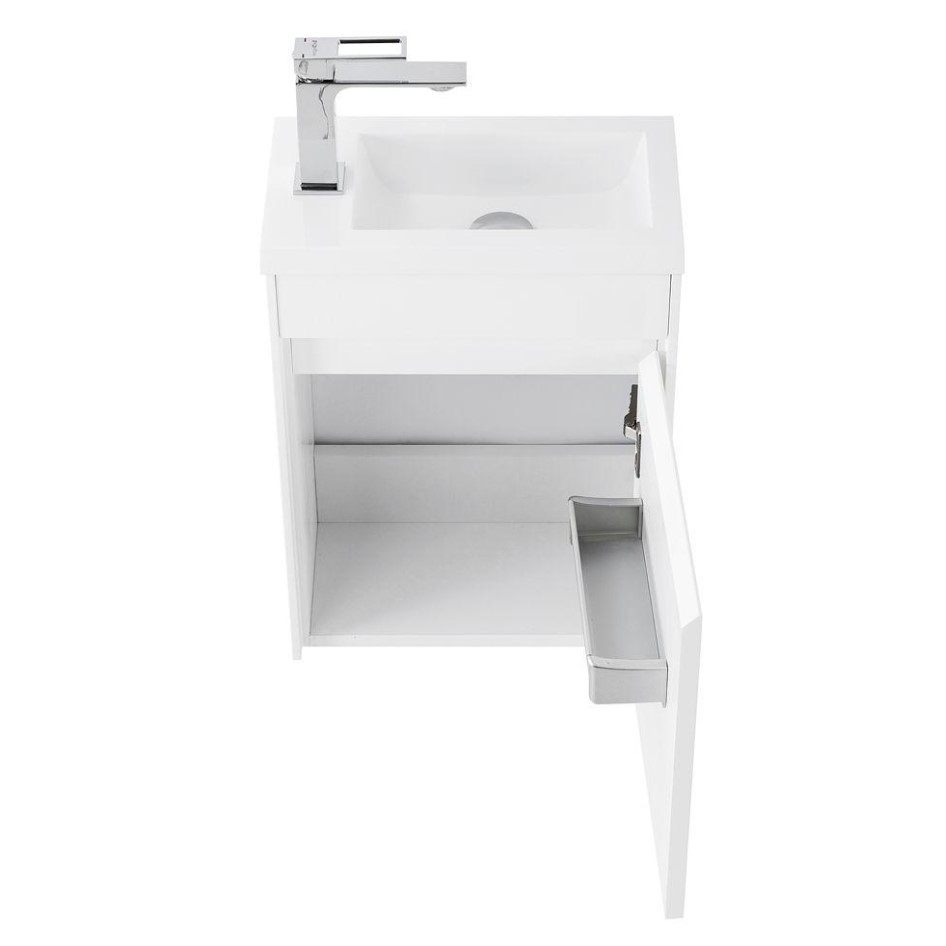Тумба под раковину BelBagno Pietra Mini 40 R PIETRA MINI-400-1A-SO-BL-R белая глянцевая