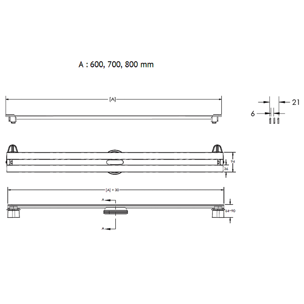 Душевой лоток Berges Super Slim 60 095152 черный матовый