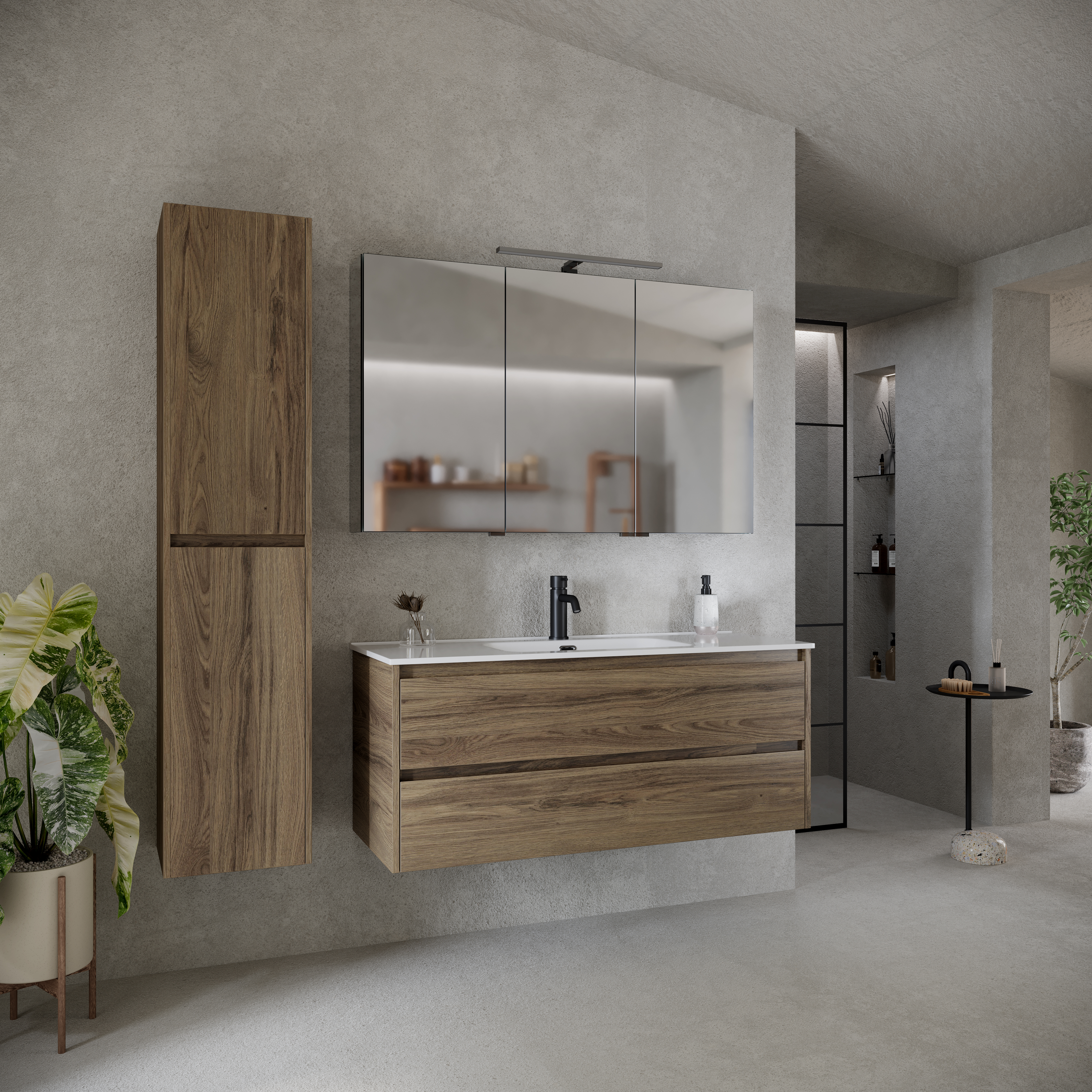 Тумба с раковиной Sancos Libra 120 дуб чарльстон