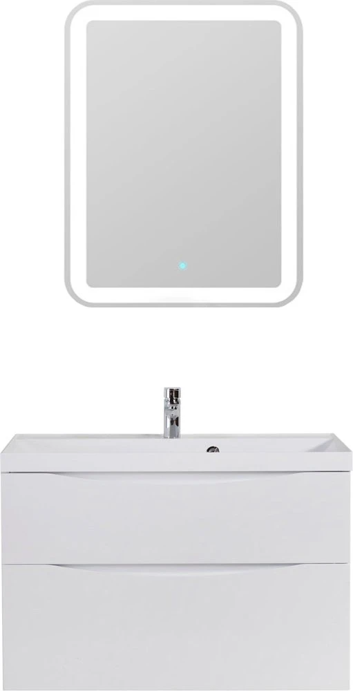 Тумба с раковиной BelBagno Marino 90 белая глянцевая