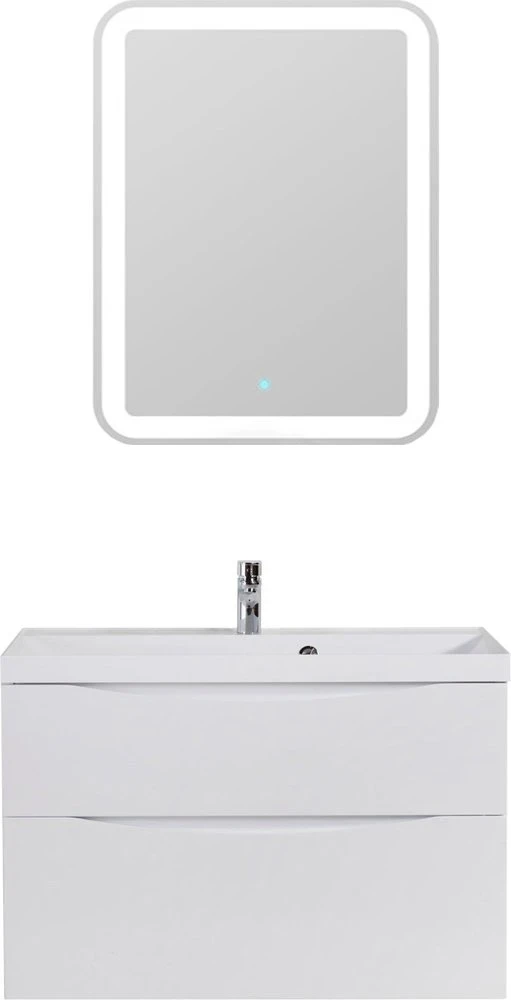 Тумба с раковиной BelBagno Marino 90 белая глянцевая