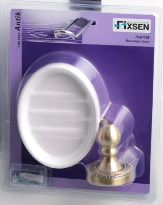 Мыльница Fixsen FX-61108 Бронза стекло