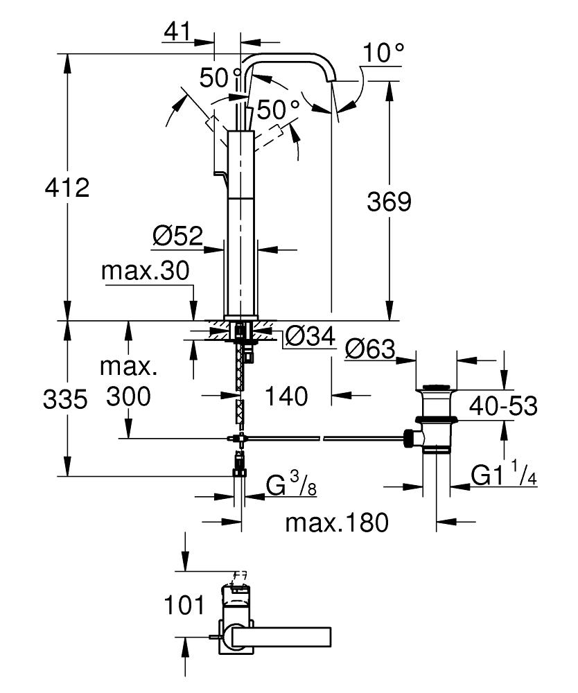 Смеситель для раковины Grohe Allure 32249000 хром