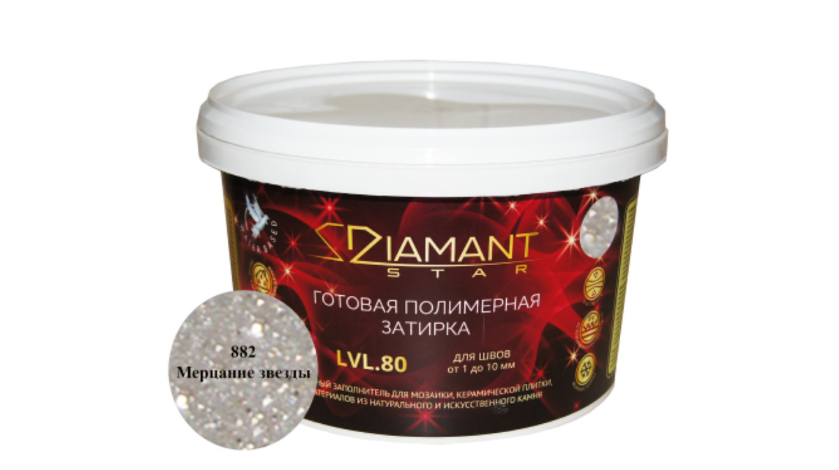 Полимерная затирка Diamant Star 882 Белый 2кг