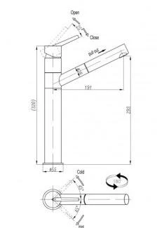 Смеситель для кухни BelBagno ISOLA ISO-LAM-CRM хром