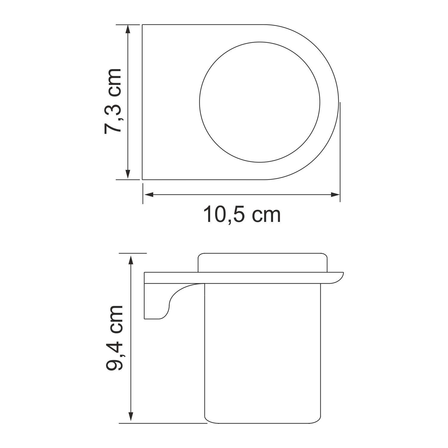 Стакан Wasserkraft Kammel K-8328W белый 