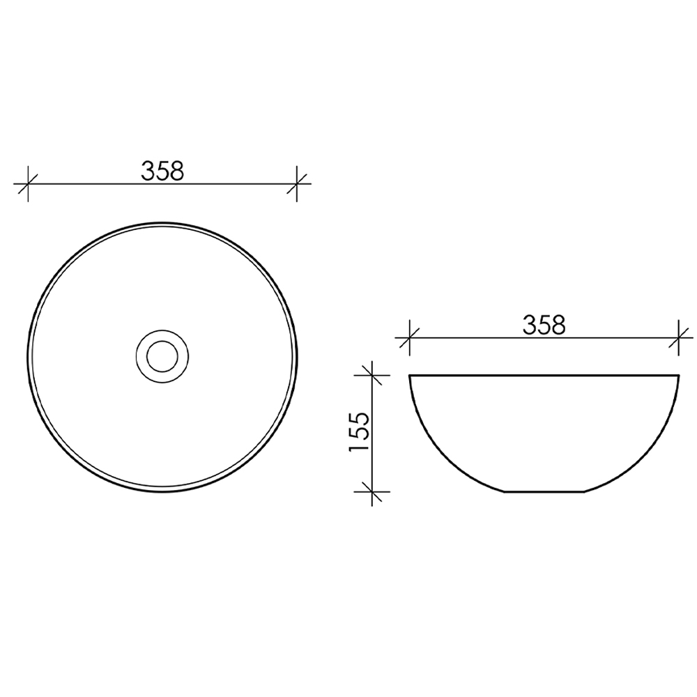 Раковина накладная Ceramica Nova Element CN6003 белая матовая