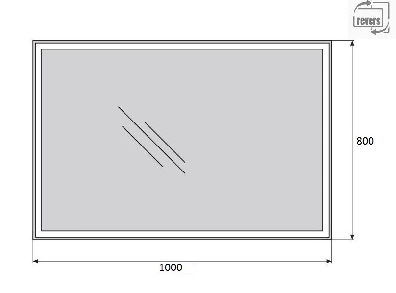 Зеркало BelBagno SPC-GRT-1000-800-LED-BTN