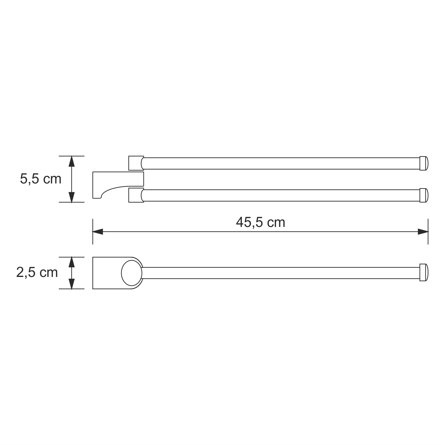 Полотенцедержатель Wasserkraft Kammel K-8331 хром