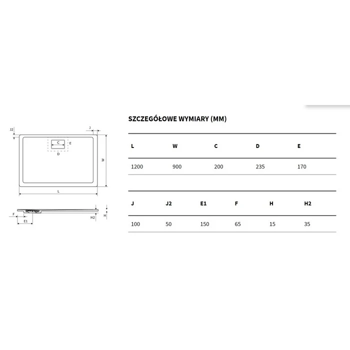 Душевой поддон Excellent Lavano 120x90см BREX.1103.120.090.CAN бежевый 