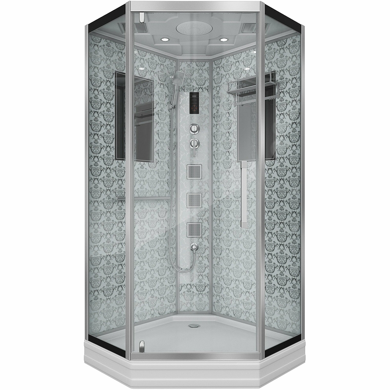Душевая кабина Niagara Luxe 100x100см NGL-7717W профиль серебро