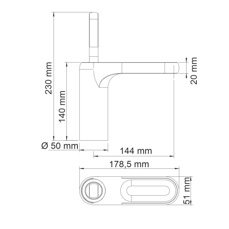 Смеситель для раковины Wasserkraft Kammel 1803 хром