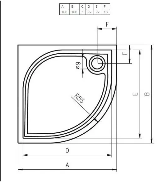 Душевой поддон Riho Kolping 100х100см D004003005 белый