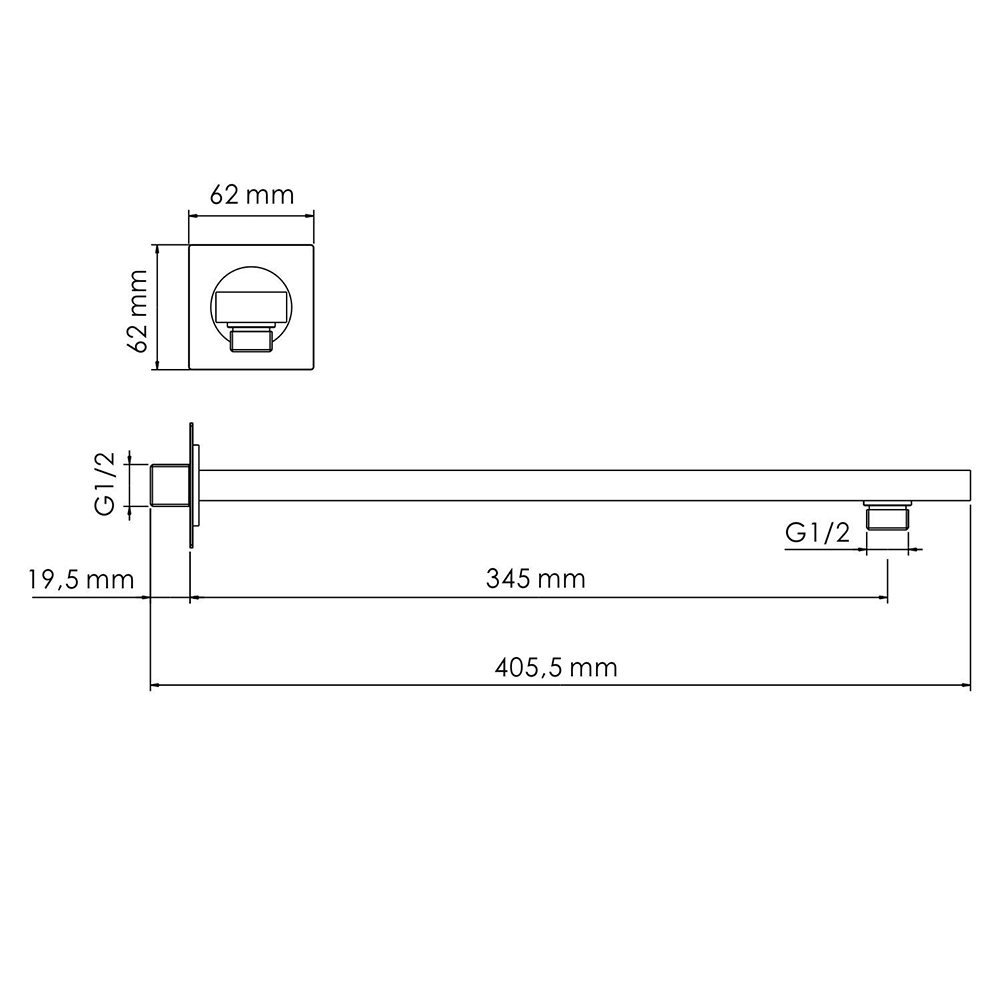 Кронштейн Wasserkraft A090 хром