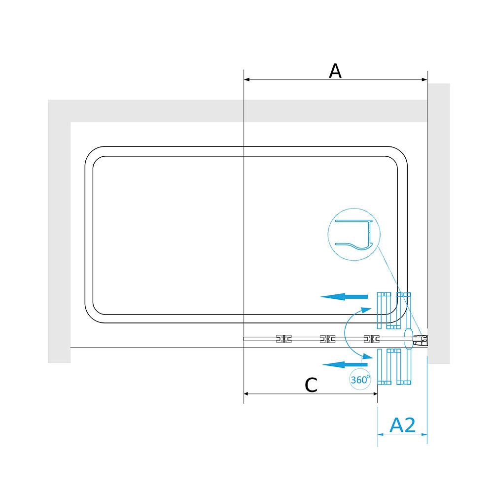 Шторка на ванну RGW Screens SC-23B 100х150см 03112310-14 профиль черный, стекло прозрачное