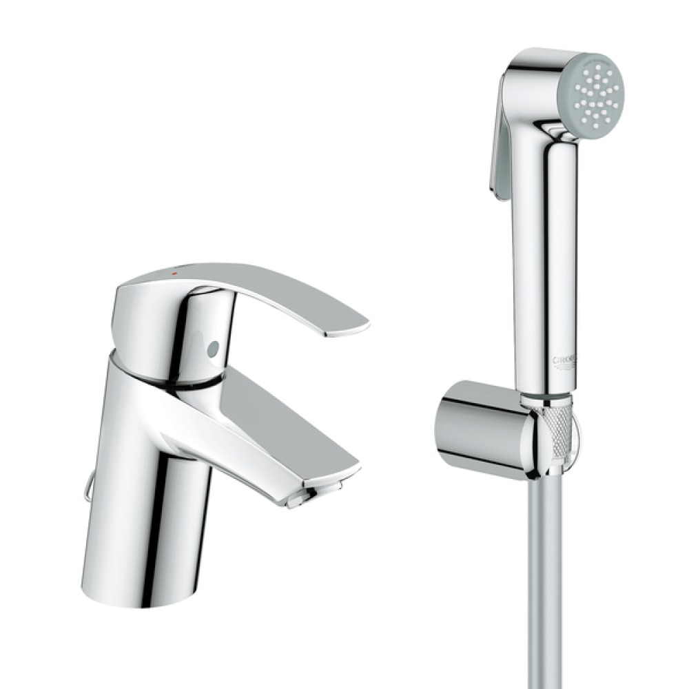 Смеситель для раковины Grohe Eurosmart 23124002 с гигиеническим душем, хром