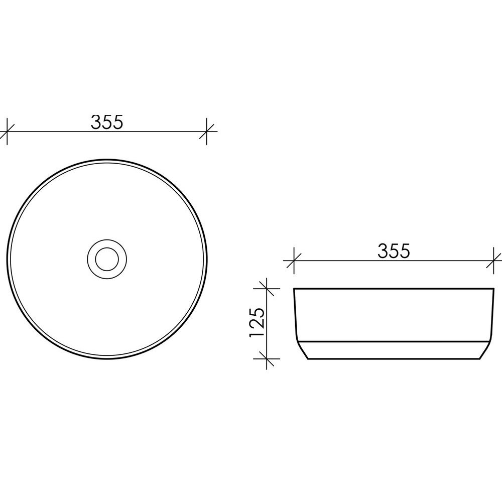 Раковина накладная Ceramica Nova Element CN6006 белая матовая