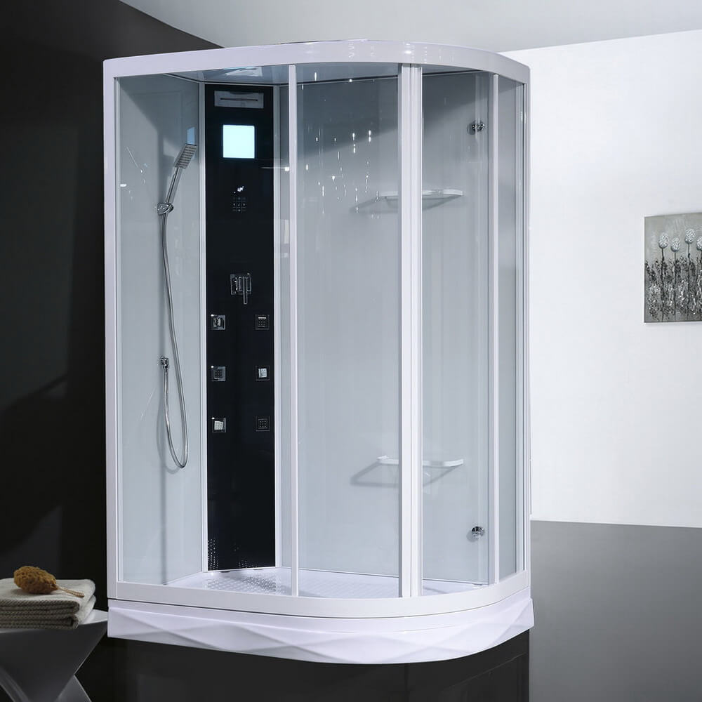 Душевая кабина Orans 130х90см SR-86155 AL профиль белый