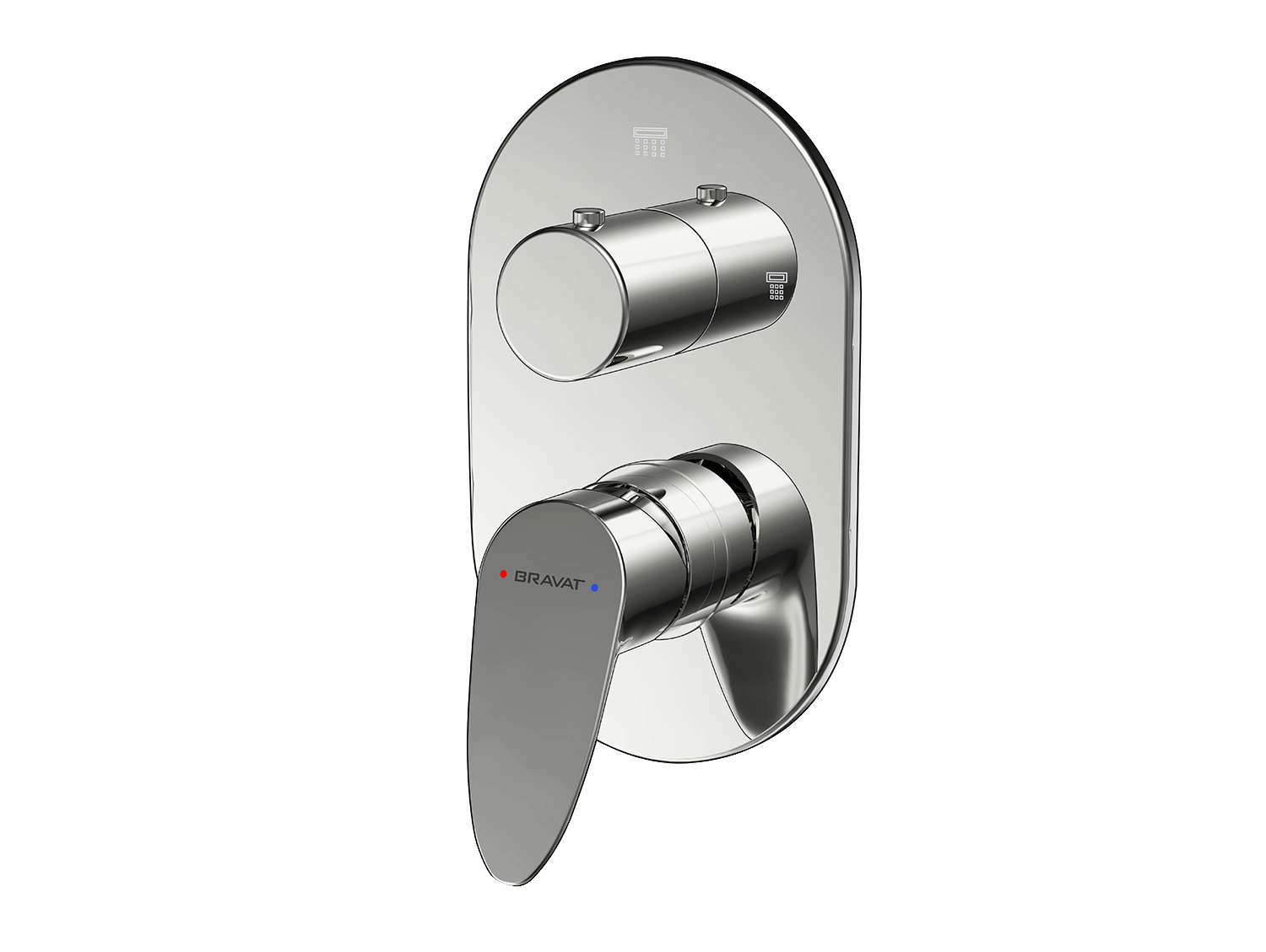Смеситель встраиваемый для душа Bravat Drop P69190C-2-RUS хром