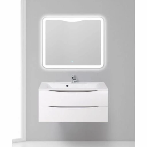 Тумба с раковиной BelBagno Marino 100 белая глянцевая