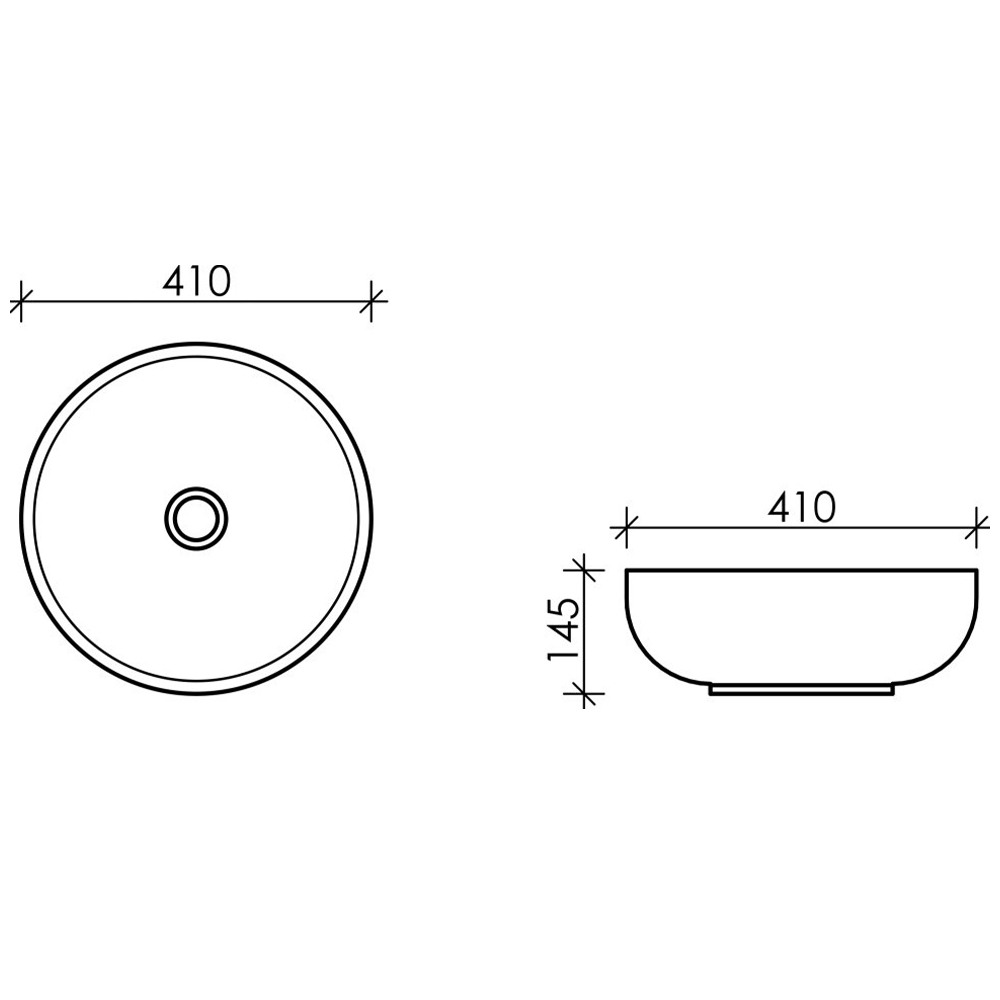 Раковина накладная Ceramica Nova Element CN6021 белая глянцевая