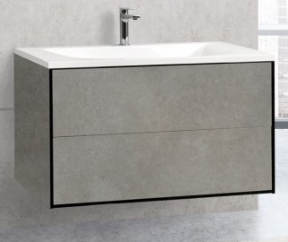 Тумба под раковину Cezares PREMIER-HPL-100-2C-SO-CESTR-BLUM Cemento Struttura