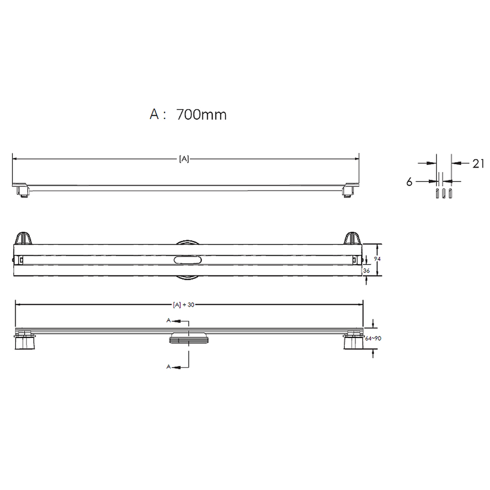 Душевой лоток Berges Super Slim 70 091053 хром