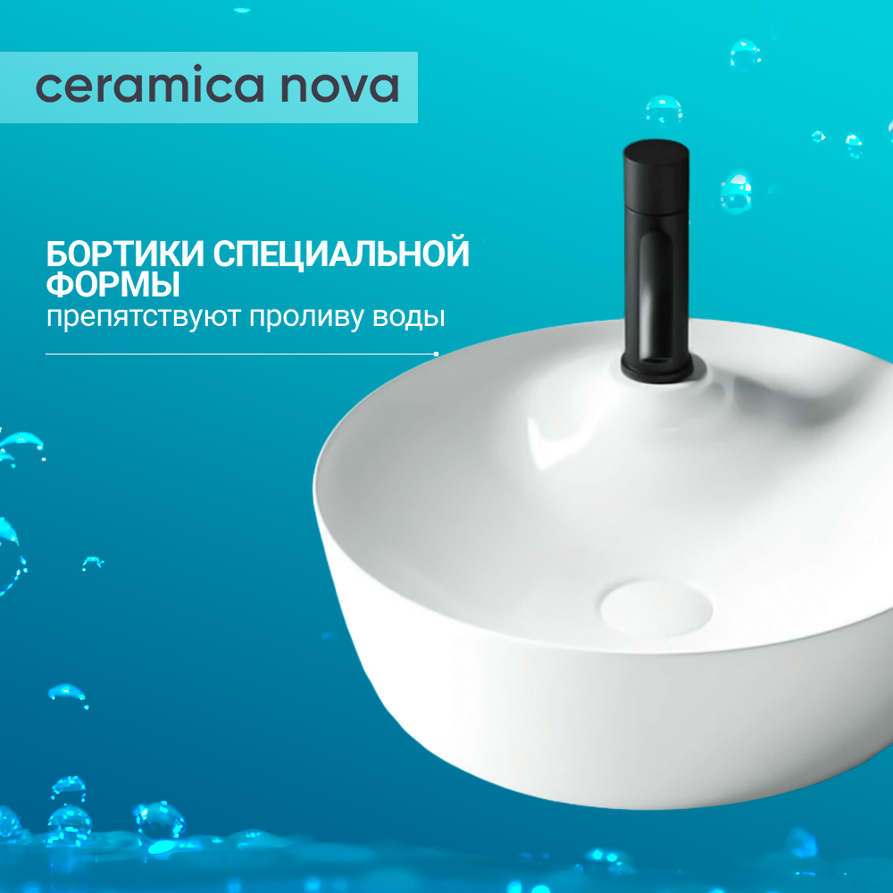 Раковина накладная Ceramica Nova Element CN6014 белая глянцевая