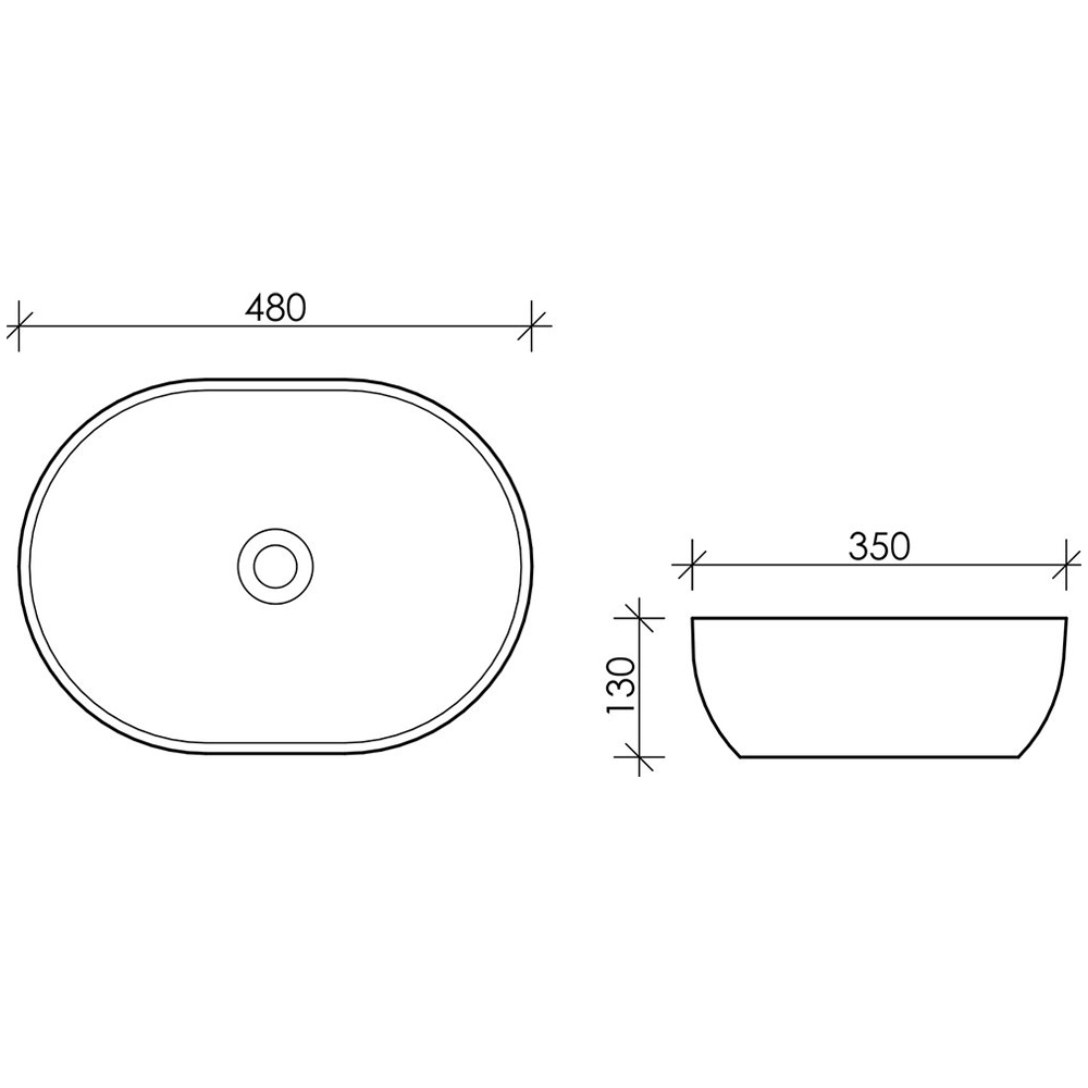 Раковина накладная Ceramica Nova Element CN5010 белая глянцевая