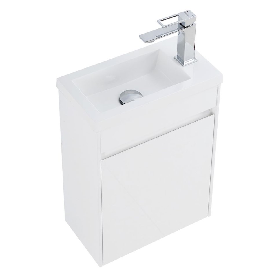 Тумба под раковину BelBagno Pietra Mini 40 R PIETRA MINI-400-1A-SO-BL-R белая глянцевая