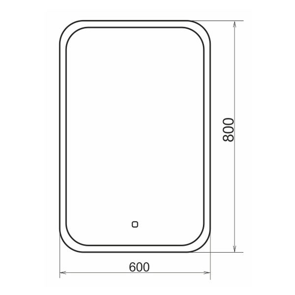 Зеркало Comforty Пион 60 00-00000700CF с подсветкой
