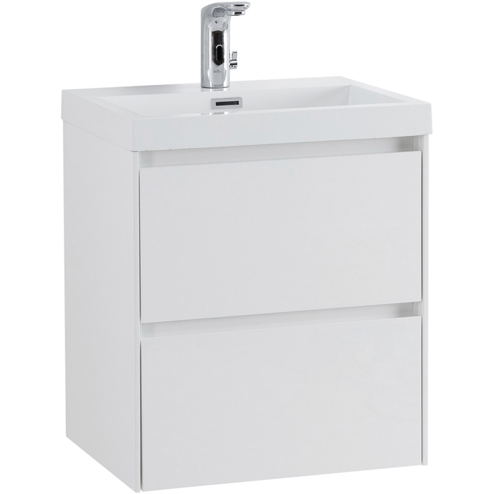 Тумба с раковиной BelBagno Pietra Mini 50 PIETRA MINI-500-2C-SO-BL белая глянцевая