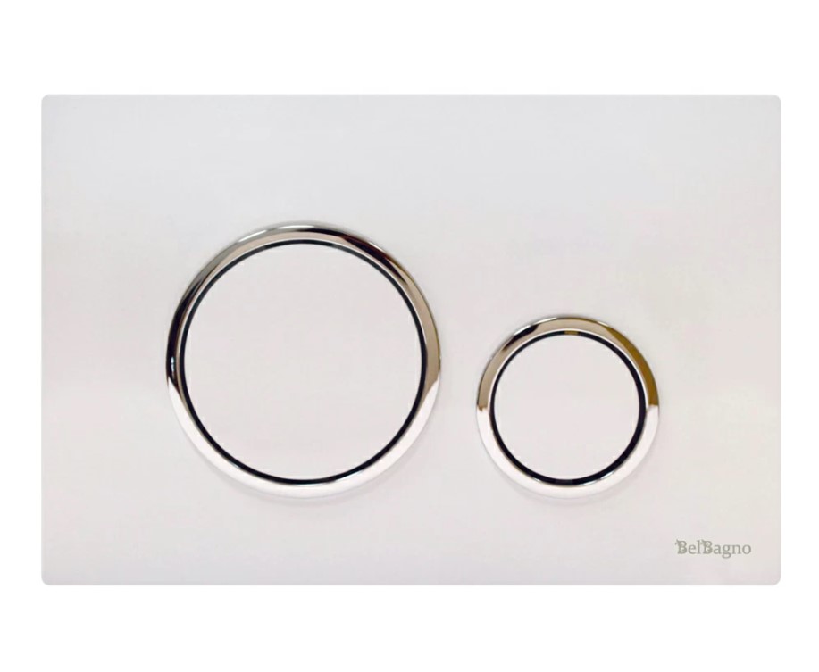 Кнопка смыва BelBagno Circle BB-P47132 белая глянцевая