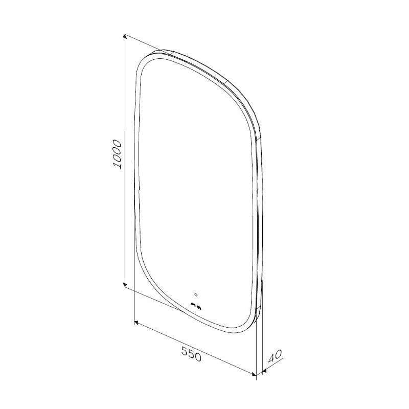 Зеркало AM.PM Func 55 M8FMOX0551WGH с подсветкой, ИК-сенсором, белое