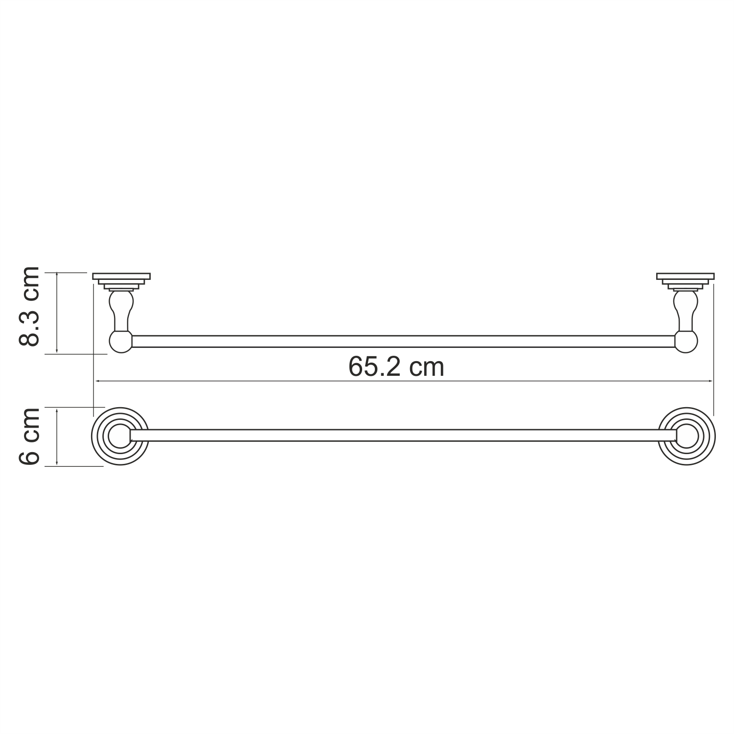 Полотенцедержатель Wasserkraft Ammer K-7030 хром