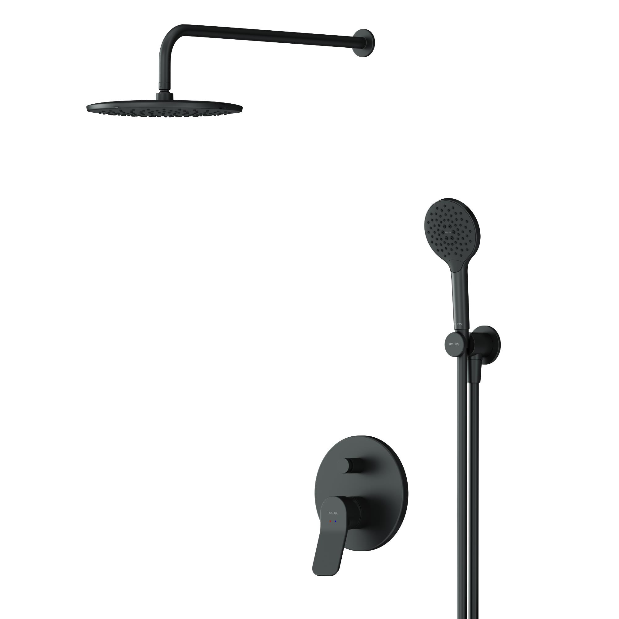 Душевой комплект AM.PM X-Joy FB85A1RH22 с внутренней частью, черный