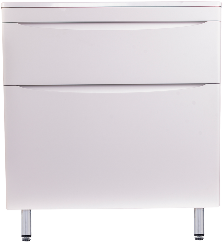 Тумба с раковиной Style Line Бергамо мини 80 напольная, антискрейч белый матовый