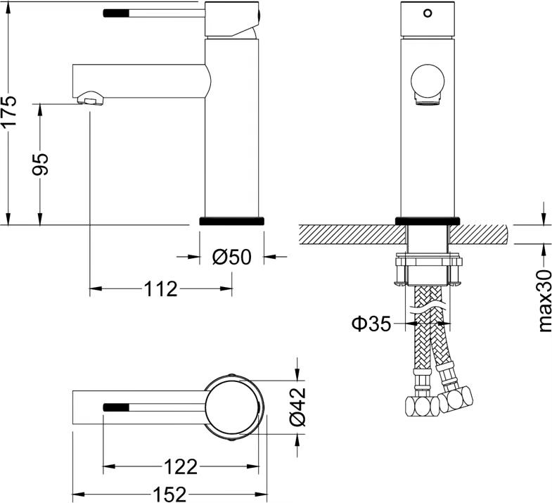 Смеситель для раковины Timo Saona 2361/18F черное золото